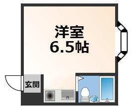 PALPAL近江堂(ワンルーム/2階)の間取り写真