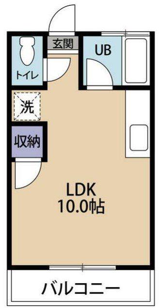アンリバー甲府(ワンルーム/2階)の間取り写真