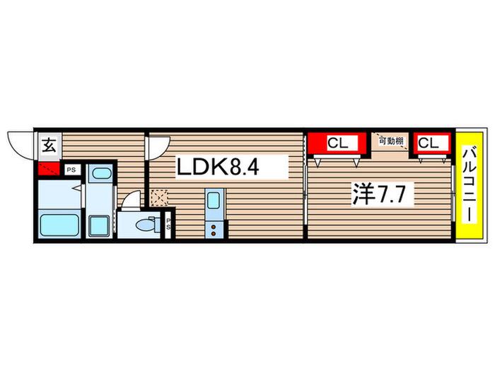 RENONCULE(1LDK/2階)の間取り写真