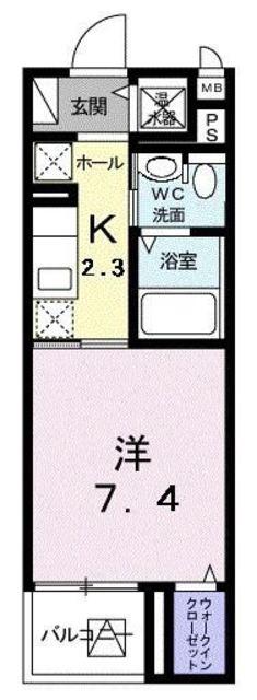 スウィートバジル(1K/3階)の間取り写真