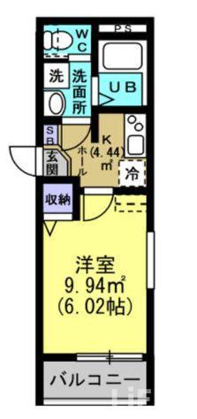 SENTOGARDEN II(1K/2階)の間取り写真