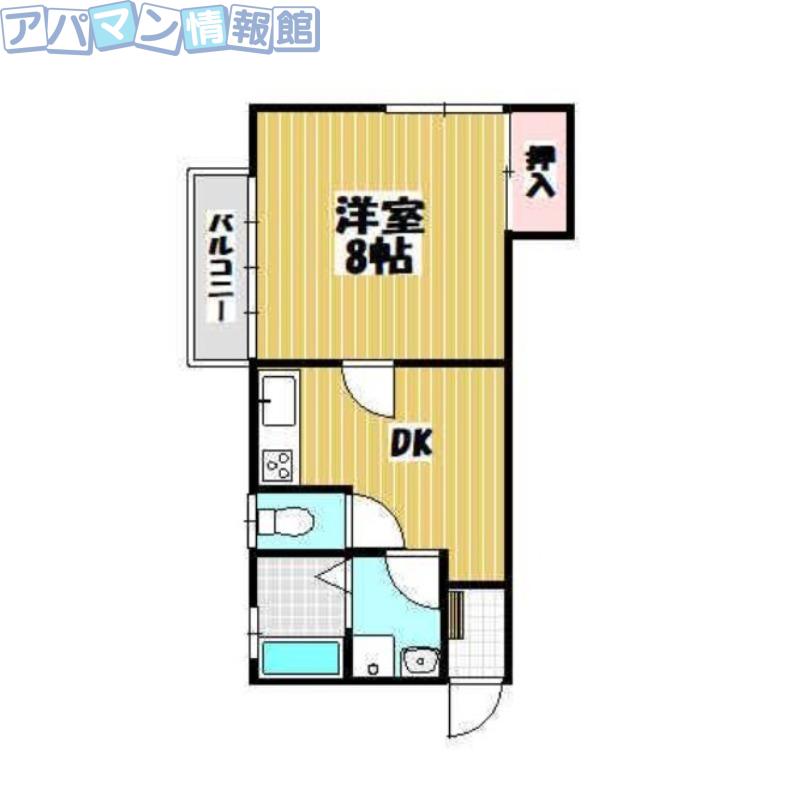 NEXT元町(1DK/2階)の間取り写真