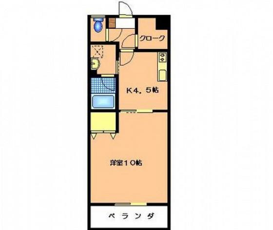 広島高速交通アストラムライン 大町駅(広島) 徒歩9分 3階建 築24年(1K/2階)の間取り写真