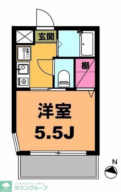 月村マンション17(1K/1階)の間取り写真