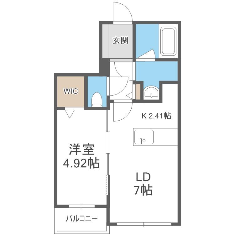 LA CLESSIR(1LDK/4階)の間取り写真