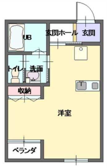 サンライフISA(ワンルーム/3階)の間取り写真