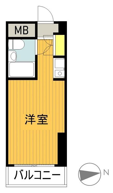 名豊塩釜(ワンルーム/4階)の間取り写真