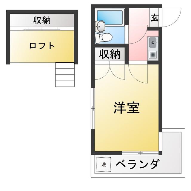 アートパレス日進NO.3(1K/2階)の間取り写真