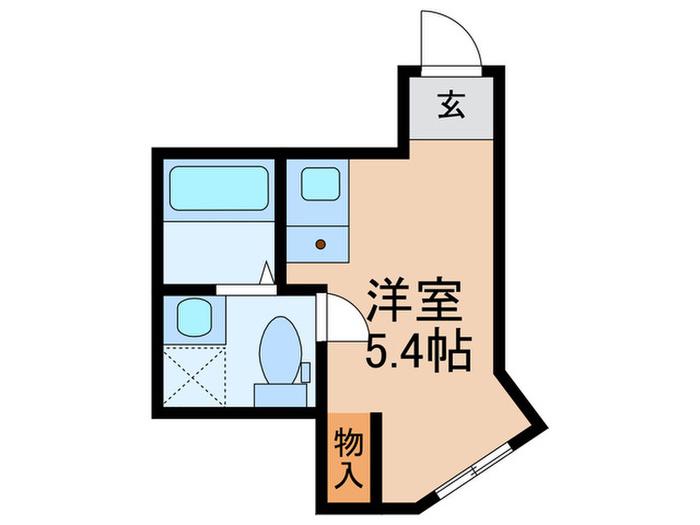 CASADORO代々木(ワンルーム/2階)の間取り写真