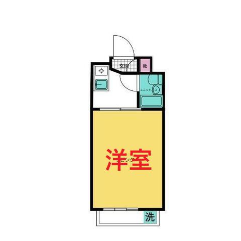 ハイタウン大森第2(1K/10階)の間取り写真