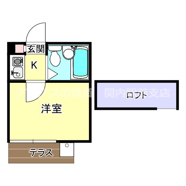 三春台エクセル(1K/1階)の間取り写真