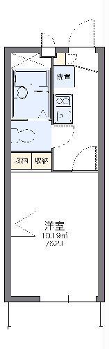 レオパレスGAIA(1K/1階)の間取り写真