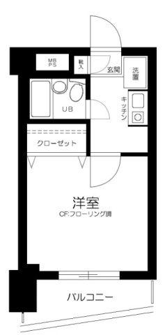 ライオンズマンション立石(1K/2階)の間取り写真