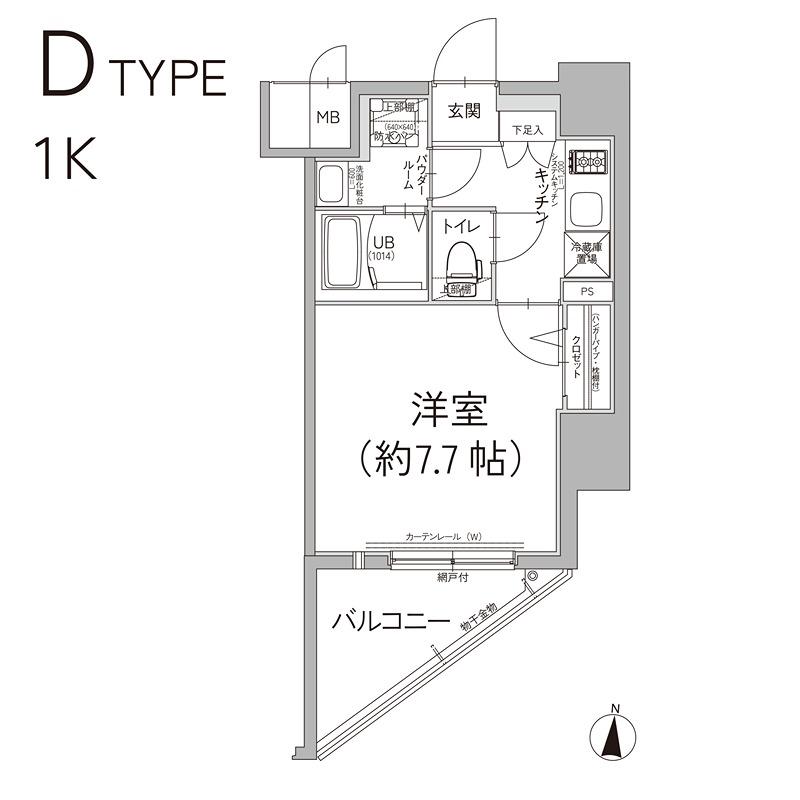 エスリード泉プレステージ(1K/9階)の間取り写真