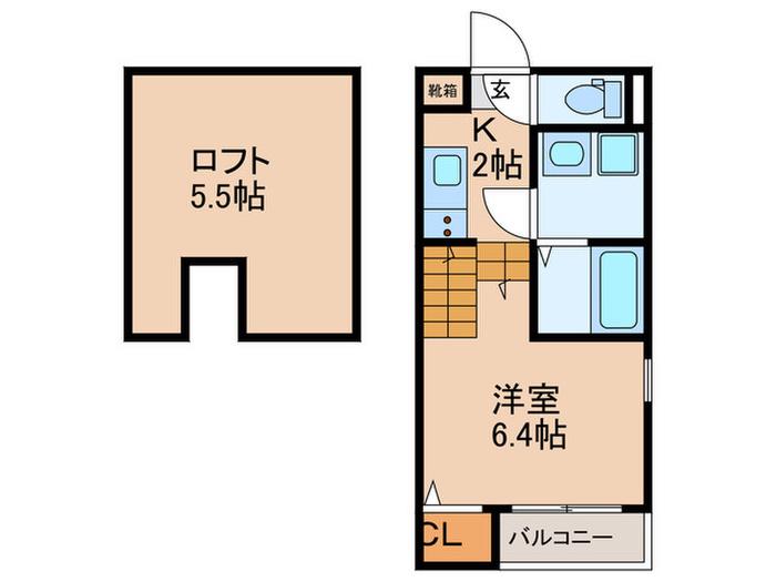 OBAHAUS KANAYAMA(1K/1階)の間取り写真