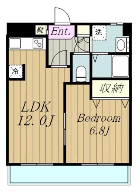 オーキッドガーデン(1LDK/4階)の間取り写真