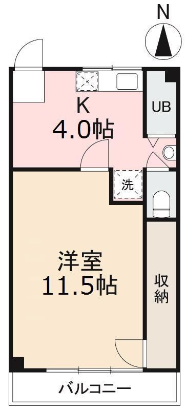 CASA GRIGRA(1K/3階)の間取り写真