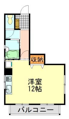 ハイム・アートレス(ワンルーム/2階)の間取り写真