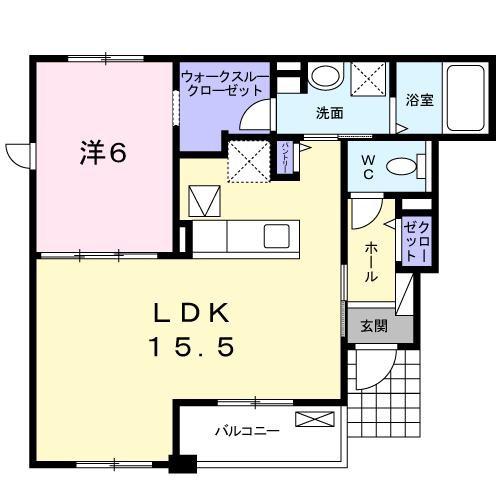 AVANTI(1LDK/1階)の間取り写真