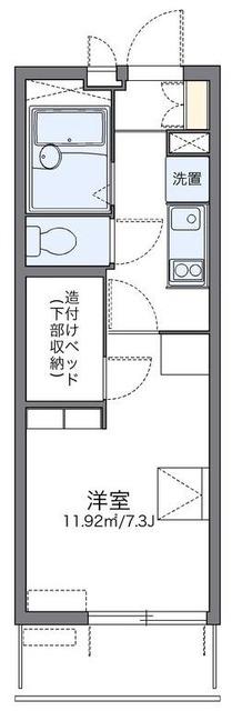 レオパレスアスリートII(1K/2階)の間取り写真