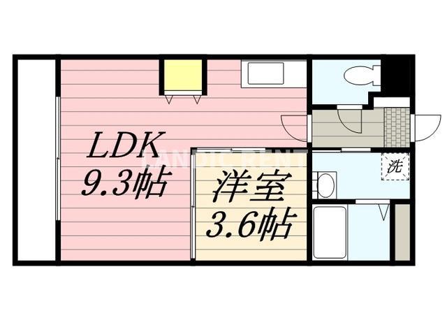 姪浜シルキーI(1LDK/7階)の間取り写真