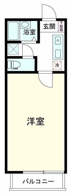 大森山王ハマセイホウ(1K/3階)の間取り写真