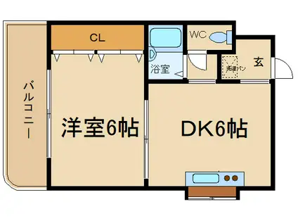 ラ・ソフィア(1DK/3階)の間取り写真