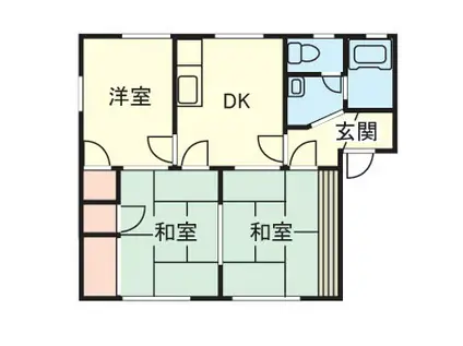 キャッスルエイトA(3DK/2階)の間取り写真