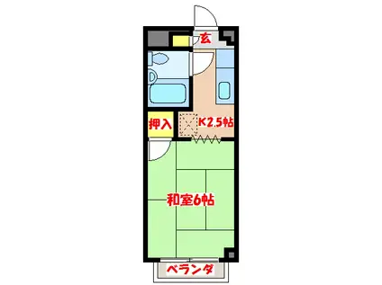 マークハイツ田崎(1K/3階)の間取り写真