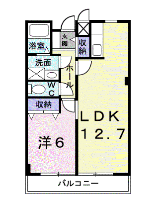 グレイス(1LDK/2階)の間取り写真