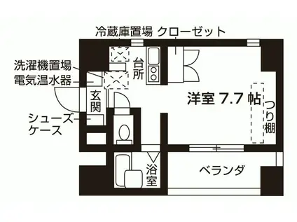 ラウム江坂(1K/7階)の間取り写真