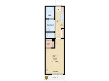 APPRECIATION URAWA(1K/2階)の間取り写真