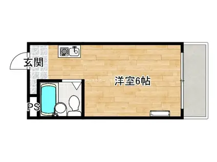 プリマベーラ堺東(ワンルーム/2階)の間取り写真