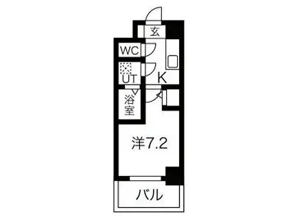 BRICK KAMEJIMA(1K/10階)の間取り写真