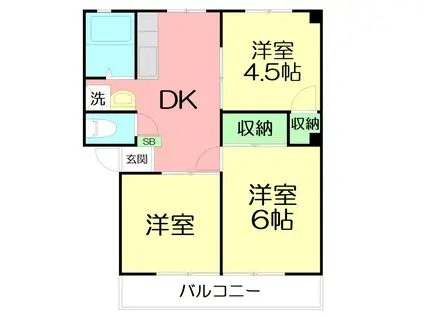 メゾンド和(3DK/3階)の間取り写真