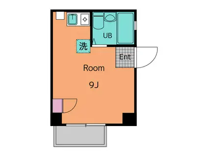 やまとの丘(ワンルーム/4階)の間取り写真