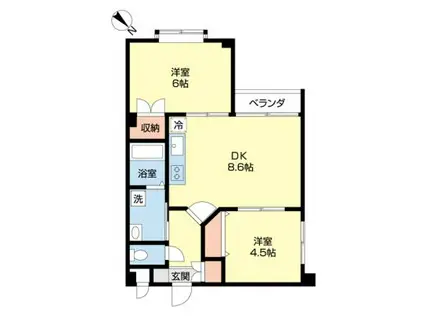 第3カーサ京浜マンション(2DK/2階)の間取り写真