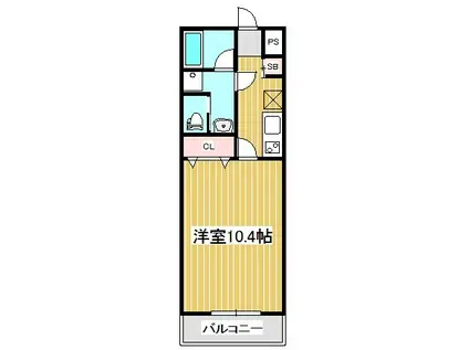 シマすみよし(1K/1階)の間取り写真