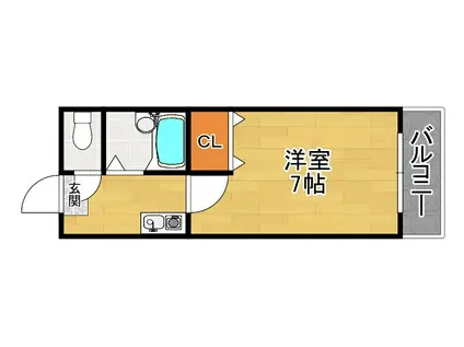 シェモアキヨシ(1K/3階)の間取り写真