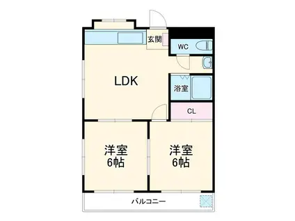 MKマンション(2LDK/3階)の間取り写真