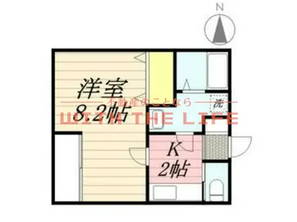 リブレア久留米大学駅前(1K/2階)の間取り写真