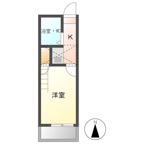 NF GRAN 豊橋(1K/2階)の間取り写真