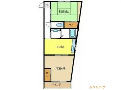 幸和ビル(2DK/4階)の間取り写真