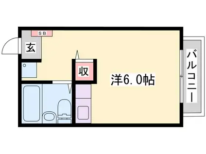 パレス苫編3番館(1K/1階)の間取り写真