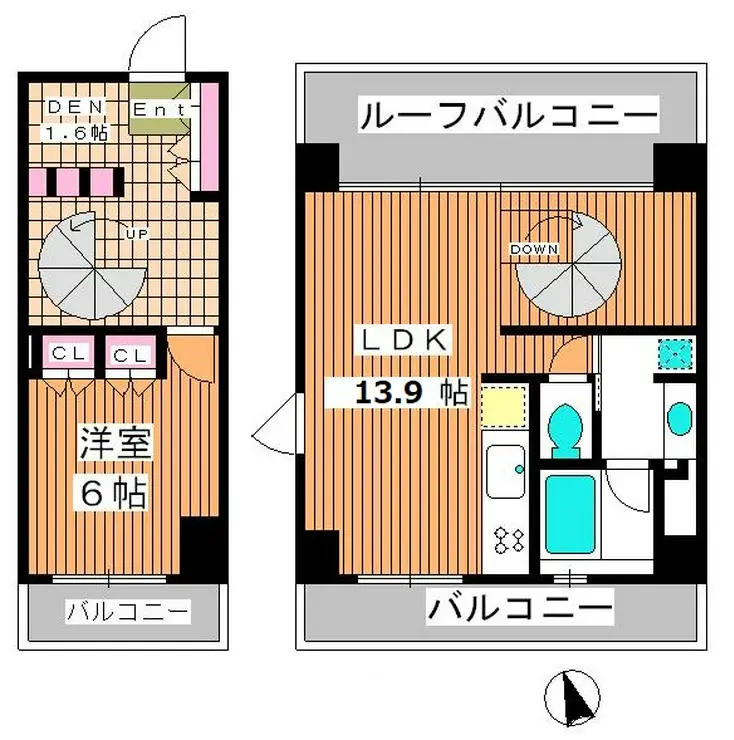 レヴィーガときわ台Crob 3階階 間取り