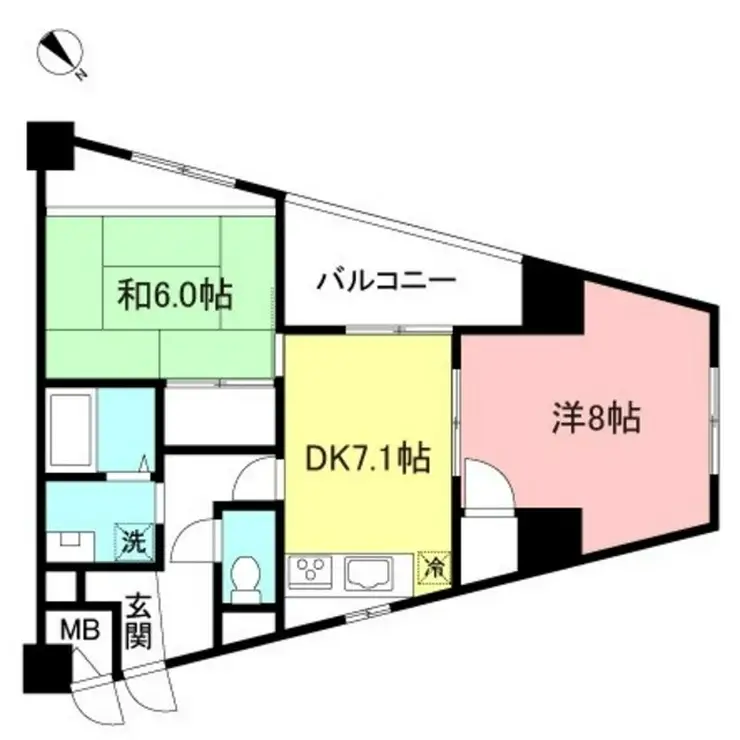 エルセレ岸谷 4階階 間取り