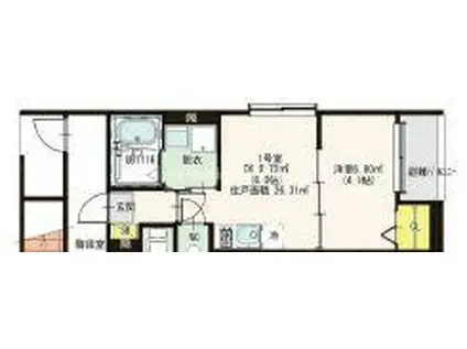 ハーモニーテラス伝法IV(1DK/3階)の間取り写真