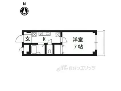 アルビーコート(1K/2階)の間取り写真