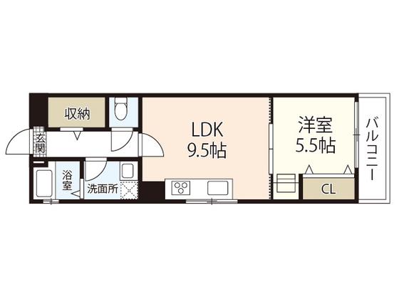 藤和鷹の橋コープ(1LDK/5階)の間取り写真