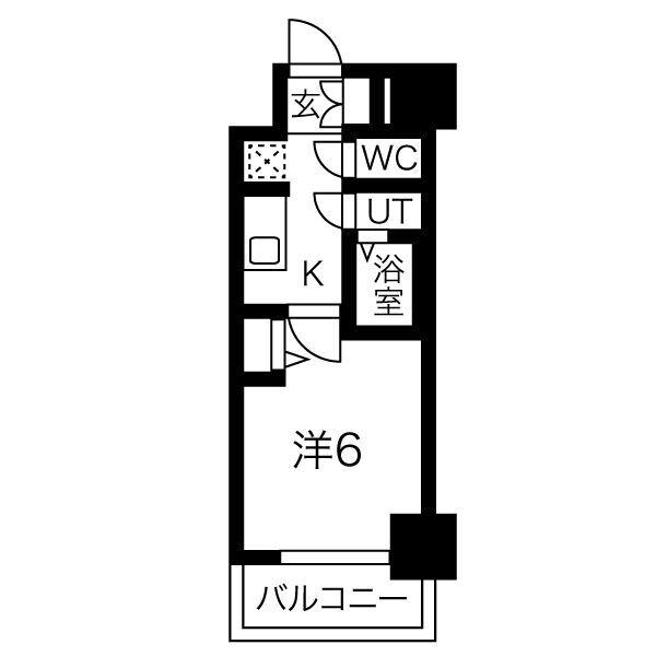 ファステート難波ヴィラント(1K/10階)の間取り写真
